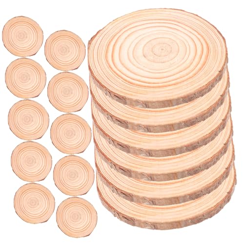 Veemoon 20 Stück Teiliges Runde Holzscheiben mit Rinde Natürliche Unbehandelte Holzscheiben für DIY Bastelprojekte Hochzeitsdeko Rustikale Tischdekoration Veemoon 20 Stück Teiliges Runde Holzscheiben mit Rinde Natürliche Unbehandelte Holzscheiben für DIY Bastelprojekte Hochzeitsdeko Rustikale Tischdekoration von Veemoon