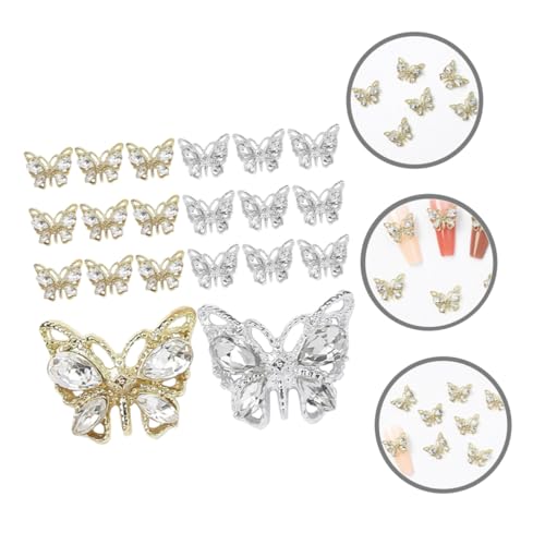 Veemoon 20 Stück Teiliges Schmetterling Nail Charms Langlebige Glänzende Nagelsteine Vielseitig für Maniküre DIY Schmuck Kleidung und Accessoires für Frauen und Festliche Anlässe Veemoon 20 Stück Teiliges Schmetterling Nail Charms Langlebige Glänzende Nagelsteine Vielseitig für Maniküre DIY Schmuck Kleidung und Accessoires für Frauen und Festliche Anlässe von Veemoon