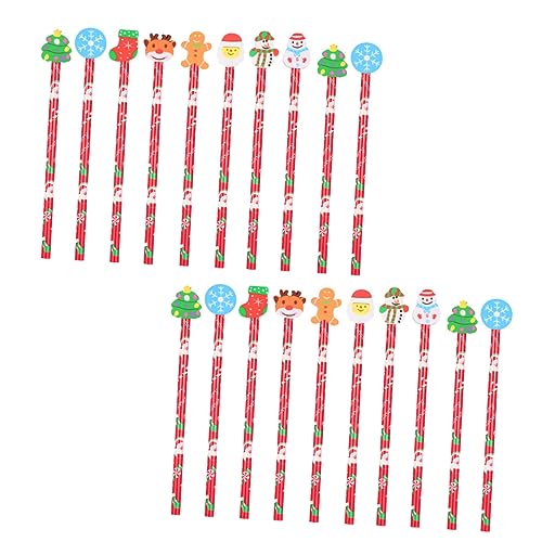 Veemoon 20 Stück Teiliges Set Weihnachtsbleistifte mit Radiergummi Kreative Schreibwaren für Schule und Bastelprojekte Farbenfrohe Designs und Leichte Handhabung Veemoon 20 Stück Teiliges Set Weihnachtsbleistifte mit Radiergummi Kreative Schreibwaren für Schule und Bastelprojekte Farbenfrohe Designs und Leichte Handhabung von Veemoon