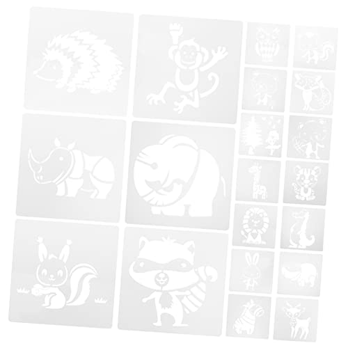 Veemoon 20 Stück Teiliges Tiere Malvorlagen Schablonen Pet für Wiederverwendbare Zeichenschablonen für Basteln und Malen für DIY Kunstprojekte und Scrapbooking von Veemoon