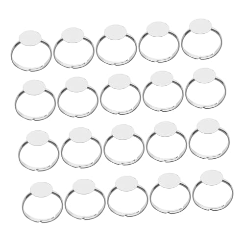 Veemoon 20 Stück Teiliges Verstellbares Ringset Metall für Diy Schmuckherstellung Runde Ringrohlinge für Harz Bastelarbeiten und Schmuckkreationen Veemoon 20 Stück Teiliges Verstellbares Ringset Metall für Diy Schmuckherstellung Runde Ringrohlinge für Harz Bastelarbeiten und Schmuckkreationen von Veemoon