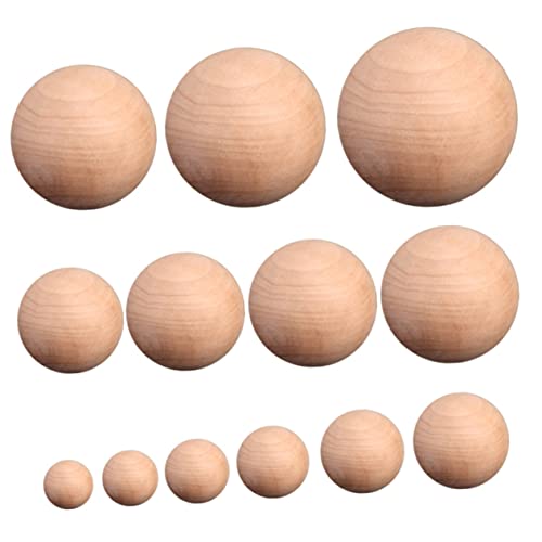 Veemoon 20 Stück Unfertige Holzperlen - Runde Holzkugeln Aus Naturholz Für Bastelprojekte - Krippenhandwerk Und Dekoration Ideal Für DIY Anwendungen Und Kreative Bastelideen von Veemoon