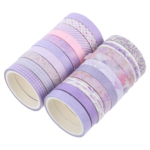 Veemoon 20 Stück farbiges Washi-Tape Mini-Klebeband Washi-Tape-Ästhetik Scrapbooking -Vorräte süßes Band Klebeband für Zubehör für die Kartenherstellung Washi Tape Flüsterpapier von Veemoon