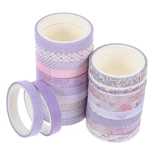 Veemoon 20 Stück farbiges Washi-Tape Scrapbooking Washi Tape Washi-Tapes Washi-Tape-Ästhetik pastellfarbenes Washi-Tape saisonales Washi Tape Blumen-Klebeband Flüsterpapier von Veemoon