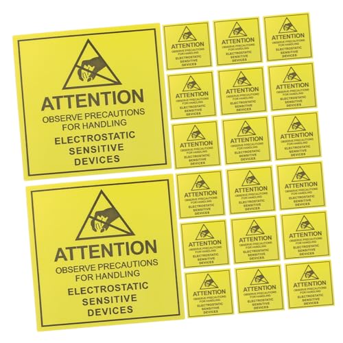 Veemoon 200 Stück Antistatisches Etikett Warnschildaufkleber Elektrostatisches Warnschild Sicherheitswarnschild Gefahrenaufkleber Überwachungs- Und Warnschilder Warnaufkleber Yellow Papier Veemoon 200 Stück Antistatisches Etikett Warnschildaufkleber Elektrostatisches Warnschild Sicherheitswarnschild Gefahrenaufkleber Überwachungs- Und Warnschilder Warnaufkleber Yellow Papier von Veemoon