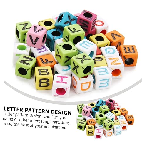 Veemoon 200 Stück Bunte Acryl Buchstabenperlen Cube Beads zum Auffädeln für DIY Schmuck Armbänder Bastelperlen Handgemacht Veemoon 200 Stück Bunte Acryl Buchstabenperlen Cube Beads zum Auffädeln für DIY Schmuck Armbänder Bastelperlen Handgemacht von Veemoon