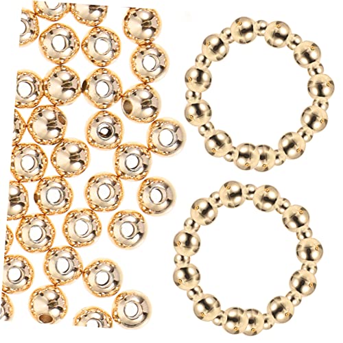 Veemoon 200 Stück DIY Metallperlen Spacer Beads für Armbänder und Schmuckherstellung Gold Leichte und Perlen für Kreative Bastelprojekte von Veemoon