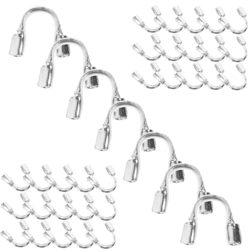 Veemoon 200 Stück Drahtschutz Versilberter Drahtschutz U Form Schutz Für DIY Ohrring Armband Halsketten Perlenschmuckherstellung Veemoon 200 Stück Drahtschutz Versilberter Drahtschutz U Form Schutz Für DIY Ohrring Armband Halsketten Perlenschmuckherstellung von Veemoon