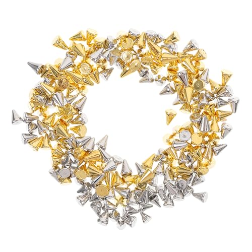 Veemoon 200 Stück Metall Nagelcharms Dekorative Nagelornamente aus Langlebigem Material für Nagelkunst und Diy Projekte Silberner und Goldener Charms von Veemoon