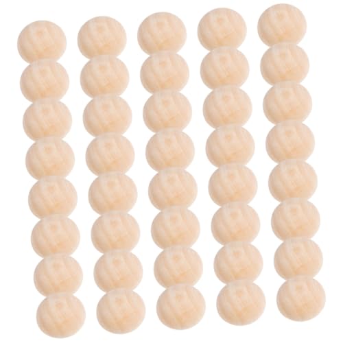 Veemoon 200 Stück Naturbelassene Halbrunde Holzperlen Glatte Oberfläche Vielseitig für DIY Schmuck Armbänder Dekoration und Bastelprojekte Unbemalt Sicher für Kinderhandwerk Veemoon 200 Stück Naturbelassene Halbrunde Holzperlen Glatte Oberfläche Vielseitig für DIY Schmuck Armbänder Dekoration und Bastelprojekte Unbemalt Sicher für Kinderhandwerk von Veemoon