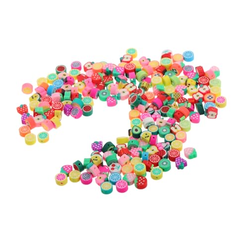 Veemoon 200 Stück Obst Weiche Keramikscheiben Frucht-ton-perlen Diy Armbänder Perlen Armband-kit Aus Ton Distanzperlen Aus Ton Fruchtscheiben Bezaubern Schmuckset Aus Polymer-ton von Veemoon