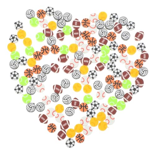 Veemoon 200 Stück Perlen Polymer Clay DIY Schmuck Spacer Beads für Armbänder Halsketten Handgemachte Anhänger Football Rugby Volleyball Mix Veemoon 200 Stück Perlen Polymer Clay DIY Schmuck Spacer Beads für Armbänder Halsketten Handgemachte Anhänger Football Rugby Volleyball Mix von Veemoon