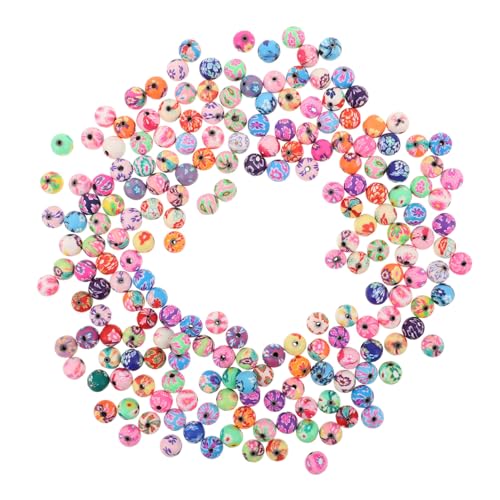 Veemoon 200 Stück Polymer Clay Flower Beads Bunte Lose Spacer Perlen Für DIY Armbänder Halsketten Schmuck Zubehör von Veemoon