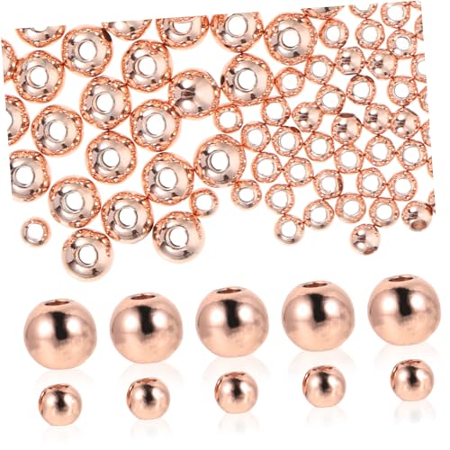Veemoon 200Stücke DIY Kupfer Metallperlen Abstandshalter für Armbänder und Roségold und Lose Perlen für Handwerk und Schmuckherstellung von Veemoon