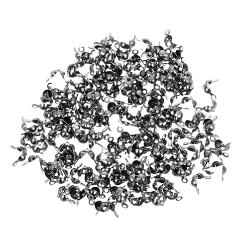 Veemoon 200Stücke Haar Crimpperlen Für Schmuckherstellung Metall Crimpabdeckungen Knotenschutz Und Zubehör Für DIY Schmuck Schwarz Für Armbänder Und Halsketten von Veemoon