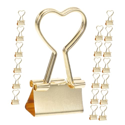 Veemoon 20Stücke Binder Clips Goldene Metallclips Für Büro Und Zuhause Dekorative Clips Für Dokumente Briefe Und Journaling Süße Büroklammern Für Kreative Projekte Veemoon 20Stücke Binder Clips Goldene Metallclips Für Büro Und Zuhause Dekorative Clips Für Dokumente Briefe Und Journaling Süße Büroklammern Für Kreative Projekte von Veemoon