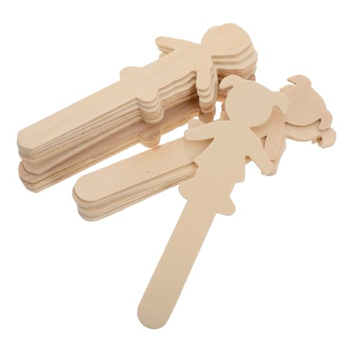 Veemoon 20Stücke Holzfiguren für DIY Unvollendete Jungen und Ausschnitte Robustem Holz für Bastelprojekte und Dekorieren Kreativer Kunstbedarf von Veemoon