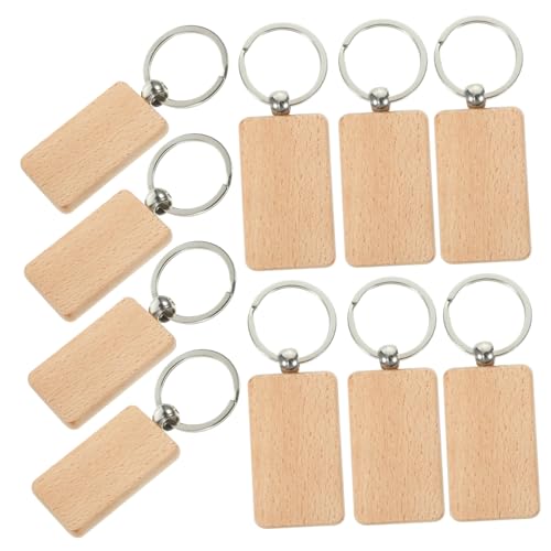 Veemoon 20Stücke Leere Holzschlüsselanhänger DIY Personalisierbare Holzschlüsselketten zum Gravieren Handwerkliche Schlüsselanhänger Buchenholz für Projekte von Veemoon