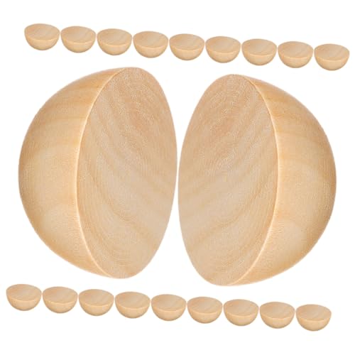 Veemoon 20pcs Unvollendete Halbe Runde Holzperlen Für DIY -projekte Natürliche Holzbälle Für Wohnkultur Zum Malen Von Flecken Veemoon 20pcs Unvollendete Halbe Runde Holzperlen Für DIY -projekte Natürliche Holzbälle Für Wohnkultur Zum Malen Von Flecken von Veemoon