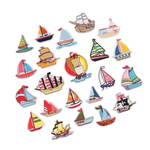 Veemoon 23Stücke Cartoon Segelboot Patches Applique Stickerei Aufkleber für Textilien Nähzubehör zur Reparatur und Dekoration von Kleidung und Taschen Hot Melt Aufkleber Veemoon 23Stücke Cartoon Segelboot Patches Applique Stickerei Aufkleber für Textilien Nähzubehör zur Reparatur und Dekoration von Kleidung und Taschen Hot Melt Aufkleber von Veemoon