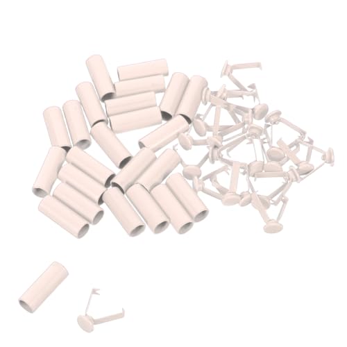 Veemoon 24 Stück Metallseilschnallen Accessoires Schnüre enden Seilstopper Schnur Endkappe Kordelstopper für Kordelzug Kordelverschlüsse für Zugbänder Zinklegierung Beige von Veemoon