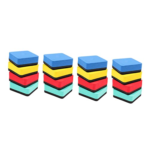 Veemoon 24 Stück Quadratischer Whiteboard-radierer Kleiner Trockener Radierer Löschbar Trockener Löschstift Textmarker Wischen Whiteboard-radierer Magnetisch Pastell Kleine Tafel Gel Eva von Veemoon