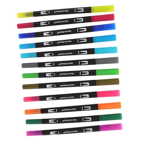 Veemoon 24 Stück Teiliges Aquarell Stifte Doppelseitige Pinsel und Feinspitze Waschbare Wasserbasis Marker Leuchtende Farben für Schüler und Erwachsene Kreative Malerei und Lettering Veemoon 24 Stück Teiliges Aquarell Stifte Doppelseitige Pinsel und Feinspitze Waschbare Wasserbasis Marker Leuchtende Farben für Schüler und Erwachsene Kreative Malerei und Lettering von Veemoon