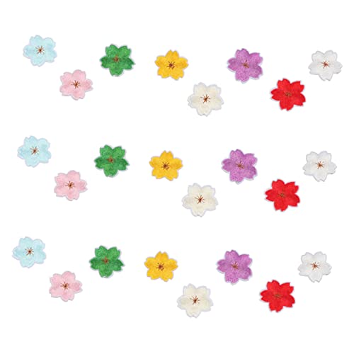 Veemoon 24 Stück Teiliges Bunte Blumen Bügelflicken Patch Aufnäher Bestickte Applikationen für Kleidung Taschen DIY Kleidung Accessoires zum Aufbügeln und Reparieren von Veemoon