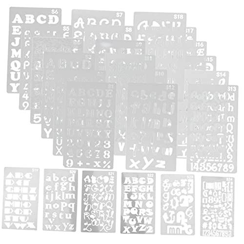 Veemoon 24 Stück Teiliges Englisches Alphabet Schablonen Hohle Buchstabenvorlagen zum Malen Wiederverwendbare DIY Zeichen und Scrapbook Schablonen für Leicht Sicher zum Basteln und Veemoon 24 Stück Teiliges Englisches Alphabet Schablonen Hohle Buchstabenvorlagen zum Malen Wiederverwendbare DIY Zeichen und Scrapbook Schablonen für Leicht Sicher zum Basteln und von Veemoon