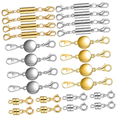 Veemoon 24 Stück Teiliges Magnetverschluss für Halsketten und Armbänder Glatte Oberfläche Starke Magnetkraft Einfach zu Bedienen Vielseitig Einsetzbar Sichere Schmuckbefestigung Gold und Veemoon 24 Stück Teiliges Magnetverschluss für Halsketten und Armbänder Glatte Oberfläche Starke Magnetkraft Einfach zu Bedienen Vielseitig Einsetzbar Sichere Schmuckbefestigung Gold und von Veemoon