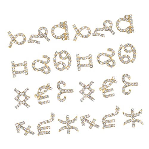 Veemoon 24 Stück Teiliges Nail Art Charms aus Langlebiger Legierung mit Funkelnden Strasssteinen Designs Vielseitig für Natürliche und Künstliche Nägel Nageldesign Zubehör von Veemoon