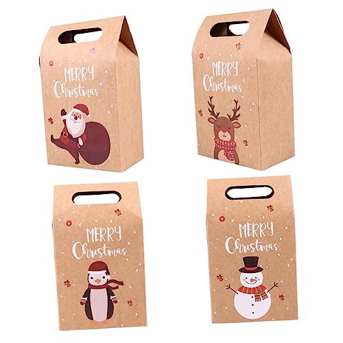 Veemoon 24 Stück Teiliges Weihnachts Kraftpapier Papiertüten mit Festlichem Apfelmotiv Kreative Verpackung für Kekse Süßigkeiten und Kleine Snacks für Weihnachtsfeiern und Veemoon 24 Stück Teiliges Weihnachts Kraftpapier Papiertüten mit Festlichem Apfelmotiv Kreative Verpackung für Kekse Süßigkeiten und Kleine Snacks für Weihnachtsfeiern und von Veemoon