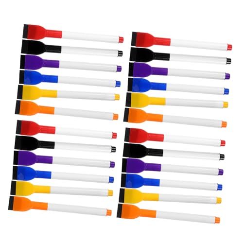 Veemoon 24 Stück Trockenlöschstifte Mit Radiergummi Whiteboard Malmarker Kindermarker Malmarker Trockenlöschmarker Trockenlöschmarker von Veemoon