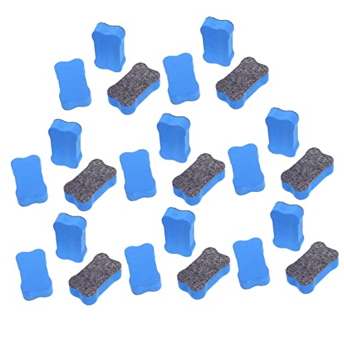 Veemoon 24 Stück Whiteboard-radierer Whiteboard -radiergummi Trocken Abwischbare Radiergummis Trockener Radiergummi Mini Whiteboard Eraser Tafelwischer Für Schule Blue Eva-filztuch von Veemoon