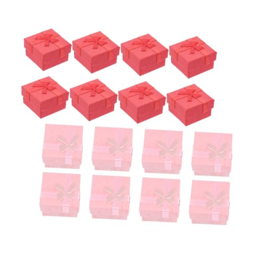Veemoon 24-Teilige Boxen Schmuckkästchen klassisch LED Hochzeit klein Schmuckschatullen aus Pappe Schmuckhalter Ohrring-Boxen Verpackung von Schmuck Paketzubehör Papier von Veemoon
