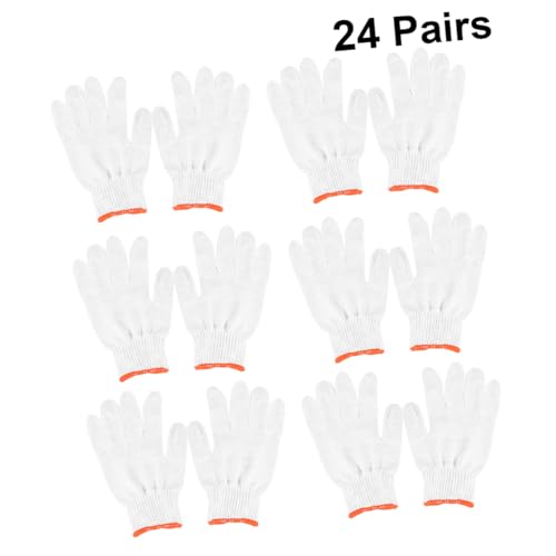 Veemoon 24Paare Rutschfeste Arbeitsschutzhandschuhe Baumwollgarn Und Nylon Langlebig Und Orangefarbener Für Handwerkliche Tätigkeiten Und Schutz Veemoon 24Paare Rutschfeste Arbeitsschutzhandschuhe Baumwollgarn Und Nylon Langlebig Und Orangefarbener Für Handwerkliche Tätigkeiten Und Schutz von Veemoon