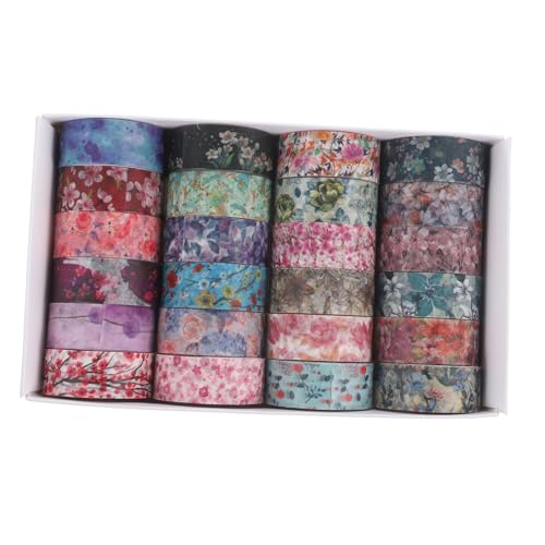 Veemoon 24Rollen Washi Tape Dekoratives Klebeband für Journaling und Scrapbooking Vintage Designs pro für DIY Projekte und Geschenkverpackungen von Veemoon