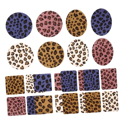 Veemoon 24Stücke Leopardendruck Patches für Kleidung Hut und Accessoires Austauschbare Kompakte Flicken für Reparaturen und DIY Dekorationen für Taschen Schuhe und Mehr von Veemoon