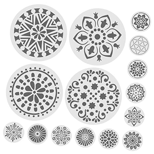 Veemoon 24Stücke Wiederverwendbare Mandala Wandmalerei Schablonen DIY Malvorlagen für Praktische Kunstschablonen für Heimdekoration und Veemoon 24Stücke Wiederverwendbare Mandala Wandmalerei Schablonen DIY Malvorlagen für Praktische Kunstschablonen für Heimdekoration und von Veemoon
