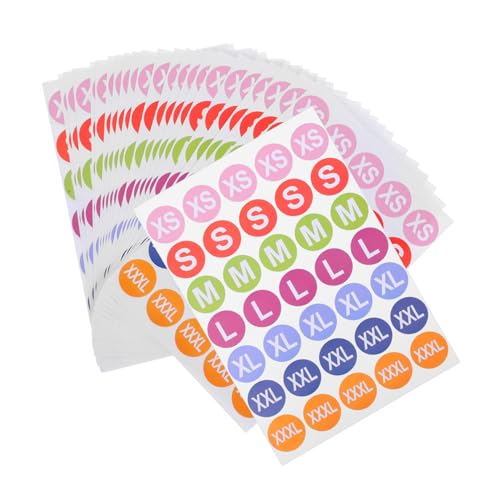 Veemoon 25 Blatt Runde Klebeetiketten für Kleidung Selbstklebende Größenaufkleber Vielseitige Größenetiketten für Shirts Schuhe und Hüte Schnelle und Einfache Größenkennzeichnung Veemoon 25 Blatt Runde Klebeetiketten für Kleidung Selbstklebende Größenaufkleber Vielseitige Größenetiketten für Shirts Schuhe und Hüte Schnelle und Einfache Größenkennzeichnung von Veemoon