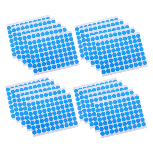Veemoon 25 Blatt Wasserfeste Selbstklebende Runde Punktaufkleber Blau Pro Robuste PVC Markierungspunkte Für Lebensmittel Etiketten Druckerlabels Verpackungsversiegelung Und Organisation von Veemoon