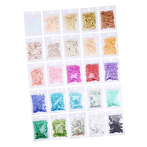 Veemoon 25 Packungen Perlenplattenmaterial Pailletten DIY Schmuck Amblyopie Training Perforierte Perlen Kleidungsmaterial von Veemoon