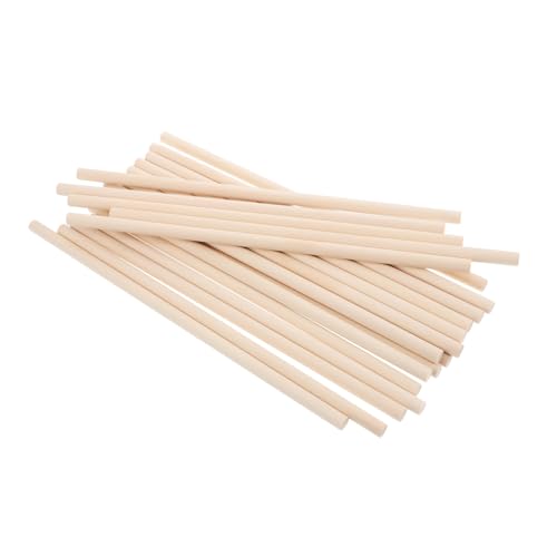Veemoon 25 Stück DIY Holzbaustäbe Für Runde Dübel Aus Naturholz Zum Basteln Von Holzdübelstangen Dübelstäbe Für Kinderbastelprojekte von Veemoon