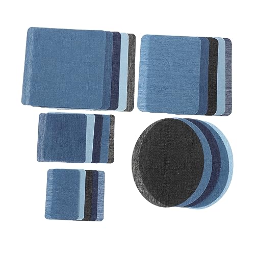 Veemoon 25 Stück Jeansapplikationen aufbügeln jeans patches Jeansflicken Kleidungsaufnäher Aufnäher für Jacken Patch-Jeans groß Pullover reparieren Flicken Reparaturflicken für Jeans Stoff von Veemoon