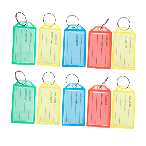 Veemoon 25 Stück Kennzeichen Der Schlüsselbeine Kofferanhänger Schlüsselanhänger Zum Selbermachen Bezeichner Name Schild Zubehör Klein Schlüsselringe Mit Colorful Plastik von Veemoon
