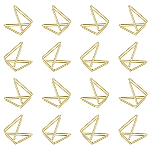 Veemoon 25 Stück Notizordner Papier Pastell Geschäft Name Rosa staffelei bilderrahmen Bildclips filigrane Nachrichtenclips Photo Display Clips Desktop-Clips Eisen Golden von Veemoon