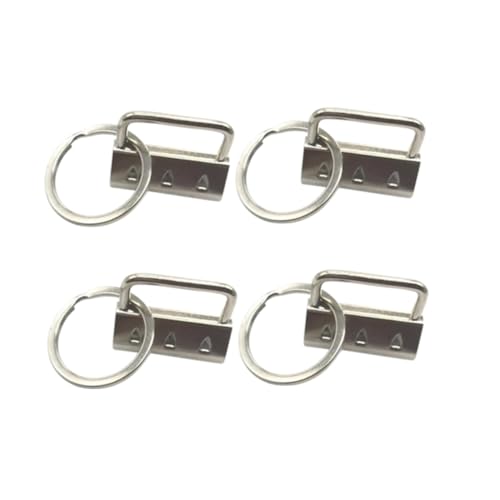 Veemoon 25 Stück Teiliges Metall Webband Endstück für Schlüsselanhänger Langlebiger Schlüsselring für Lanyards Gepäckriemen und DIY Armbänder Rostfrei Modisches Zubehör für Handwerk und von Veemoon