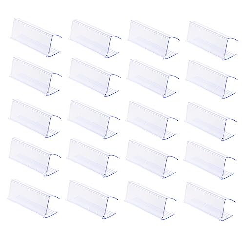 Veemoon 25 Stück Transparente Preisschildhalter für Regale Klare Etikettenhalter für Einzelhandel Installieren zur Produktpräsentation und Organisation Veemoon 25 Stück Transparente Preisschildhalter für Regale Klare Etikettenhalter für Einzelhandel Installieren zur Produktpräsentation und Organisation von Veemoon