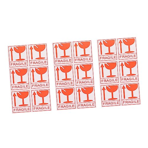 Veemoon 258 Stück Fragile Aufkleber Selbstklebende Warnetiketten für Zerbrechliche Pakete für Versand Caution Up Fragile Sticker für Karton und von Veemoon