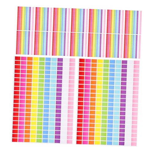 Veemoon 25Blatt Farbige Rechteckige Selbstklebende Etiketten Beschreibbare Aufkleber für Büro Schule Scrapbooking Verpackung Organisation und Diy Projekte von Veemoon